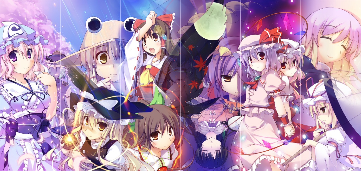 flandre_scarlet hakurei_reimu hijiri_byakuren houraisan_kaguya kirisame_marisa moriya_suwako reiuji_utsuho remilia_scarlet saigyouji_yuyuko shikieiki_yamaxanadu t-ray touhou yakumo_yukari yasaka_kanako