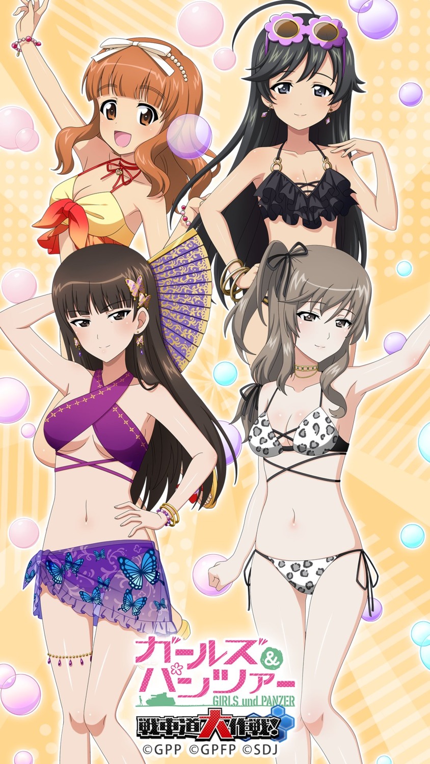 bikini bikini_top garter girls_und_panzer isuzu_hana megane nishizumi_shiho see_through shimada_chiyo swimsuits tagme takebe_saori