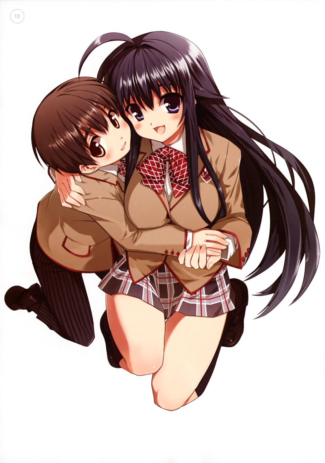 kanokon koin minamoto_chizuru oyamada_kouta seifuku