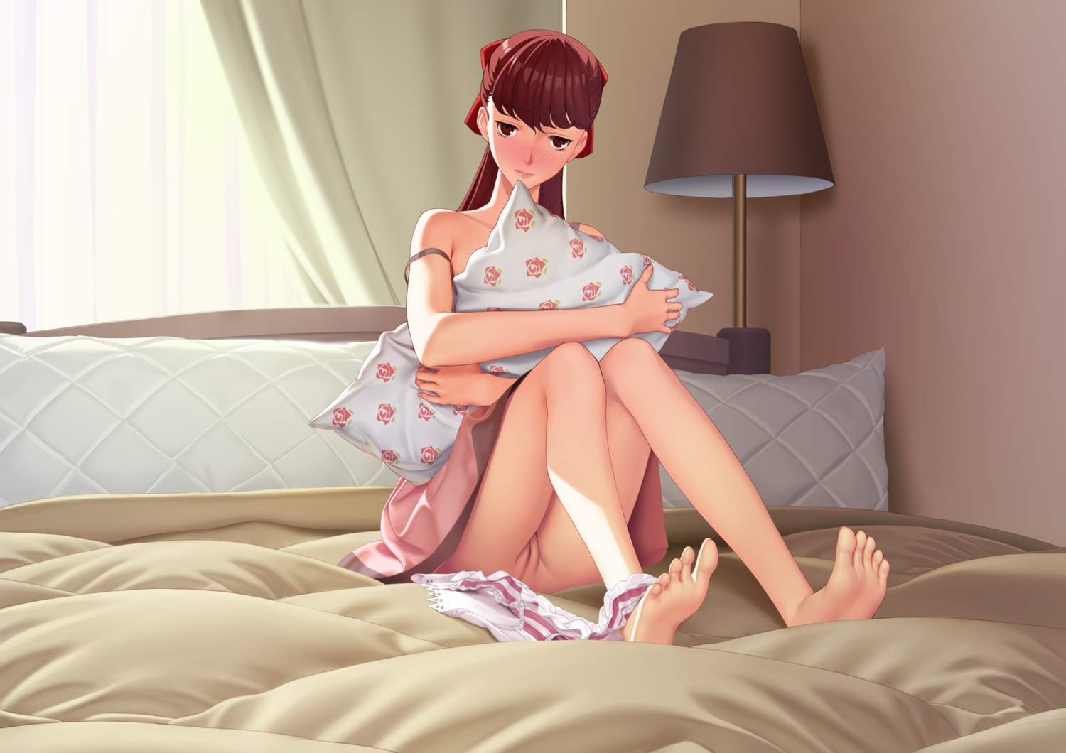 dress feet legendarysoulii pantsu panty_pull persona_5 pussy shimapan uncensored