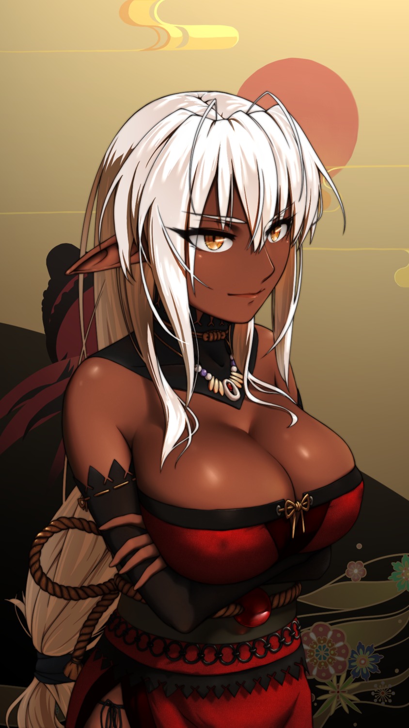 cleavage erect_nipples full_metal_daemon_muramasa pointy_ears sansei_muramasa yan_wan