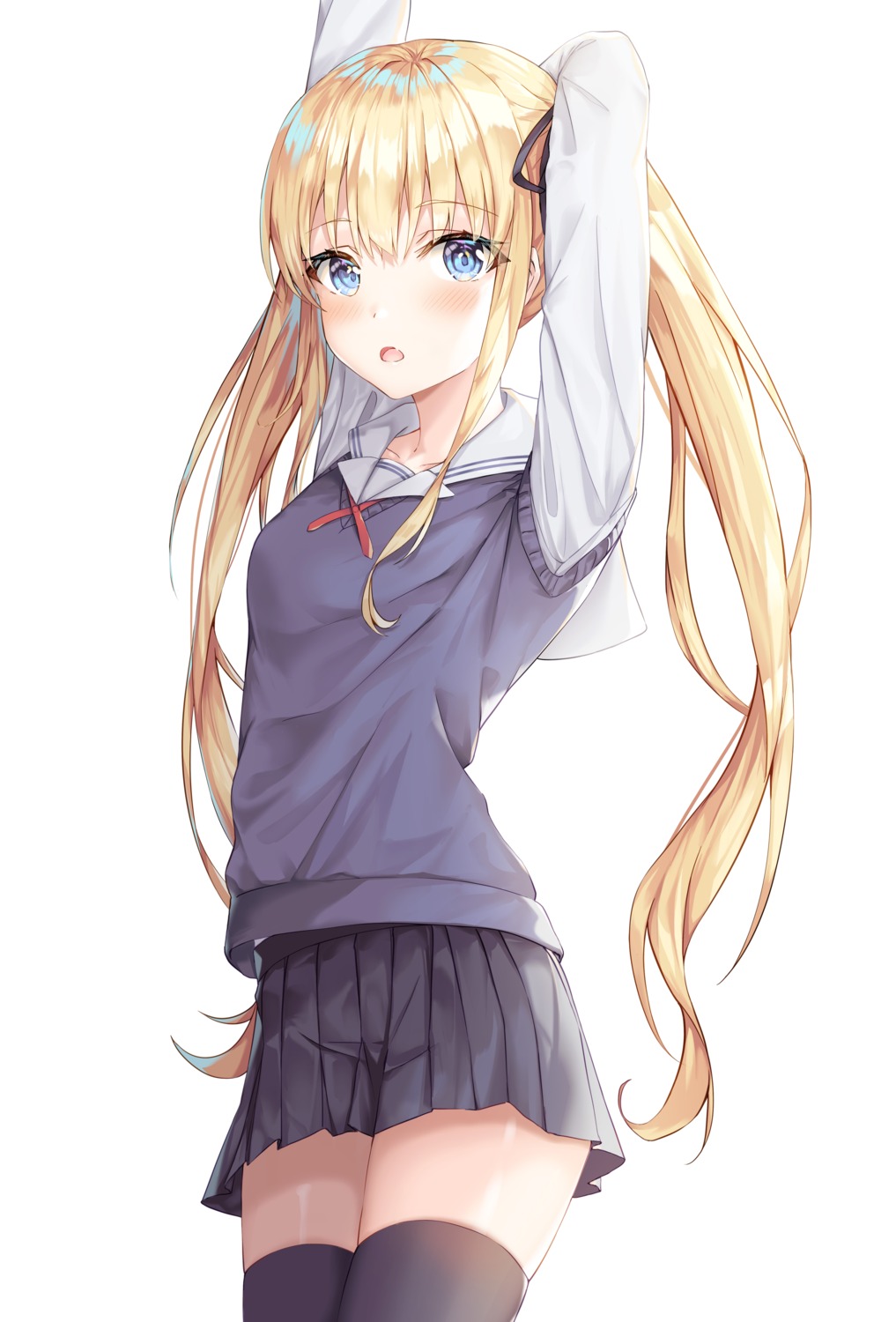 kokose saenai_heroine_no_sodatekata sawamura_spencer_eriri seifuku sweater thighhighs