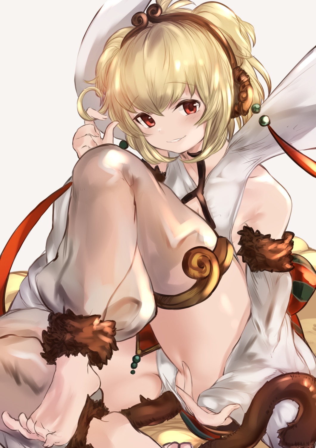 andira_(granblue_fantasy) animal_ears granblue_fantasy maou_(maoudaisukiya) pantsu see_through tail thighhighs