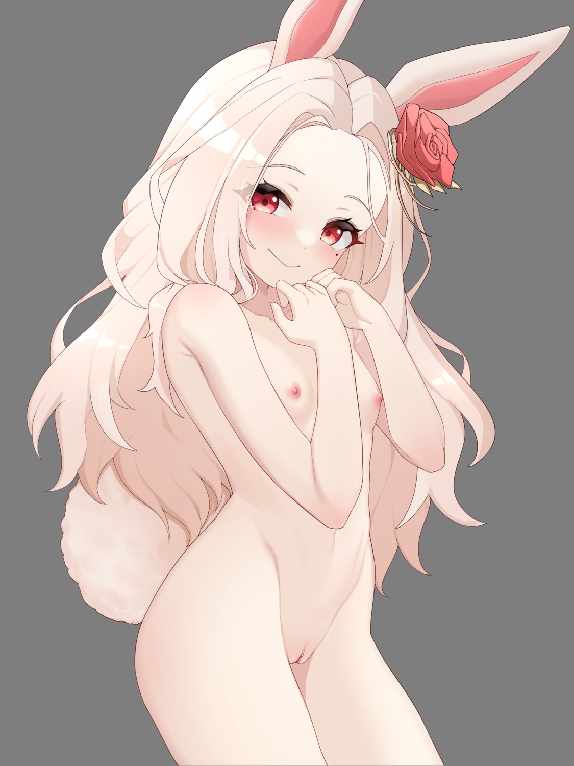 animal_ears brokan715 bunny_ears loli naked nipples pussy tail transparent_png uncensored