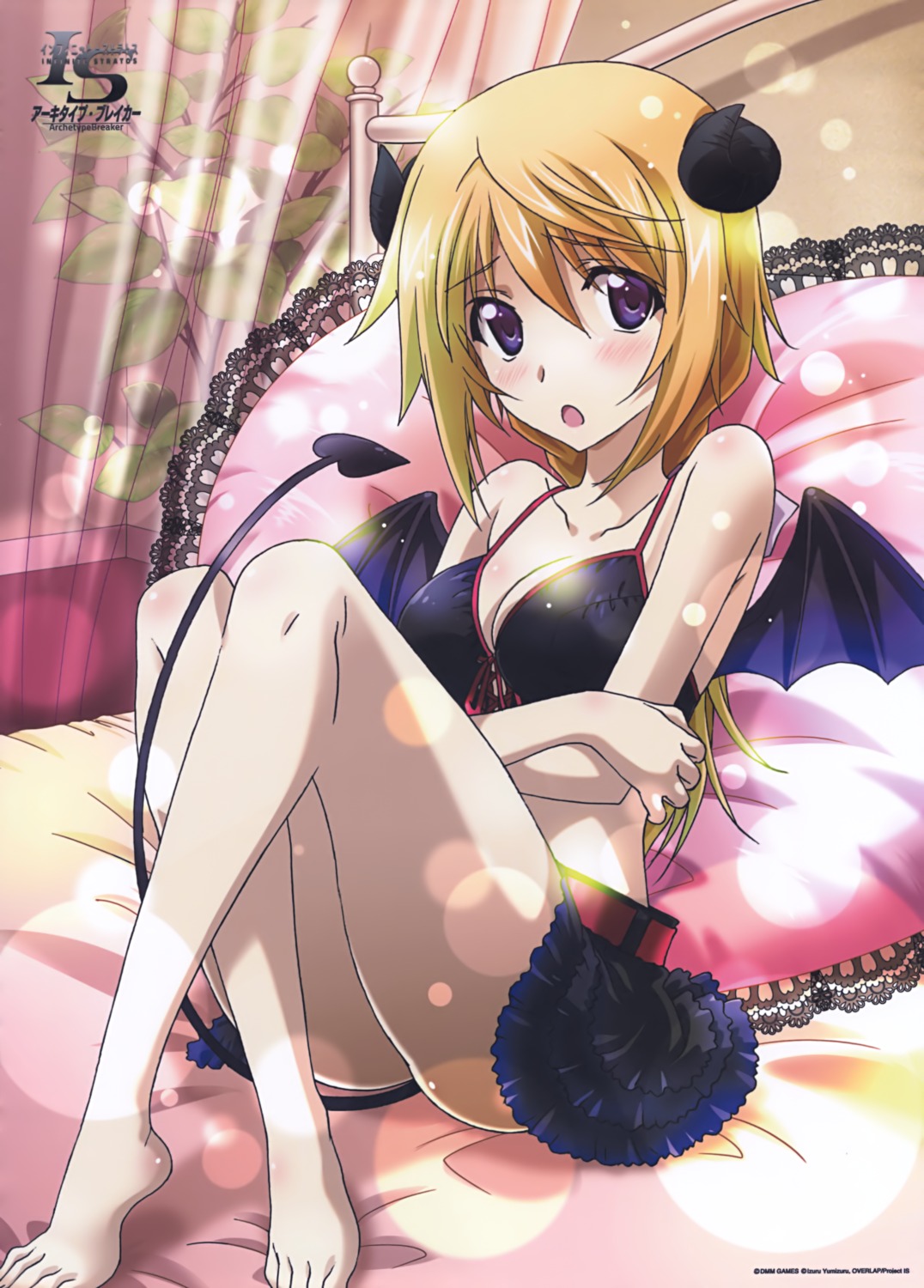 bikini_top charlotte_dunois cleavage horns infinite_stratos swimsuits tagme tail wings