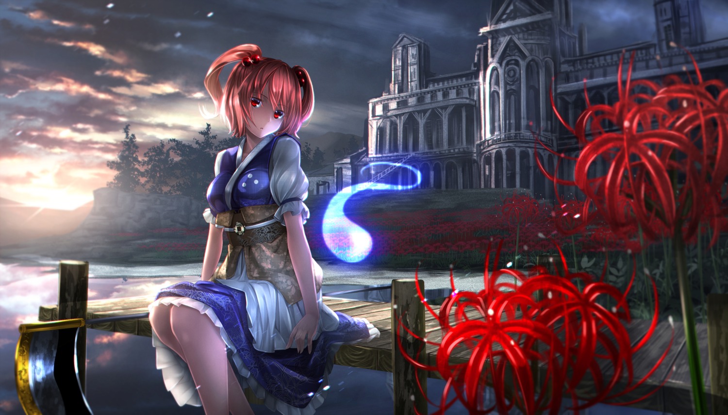 landscape onozuka_komachi ryosios touhou weapon