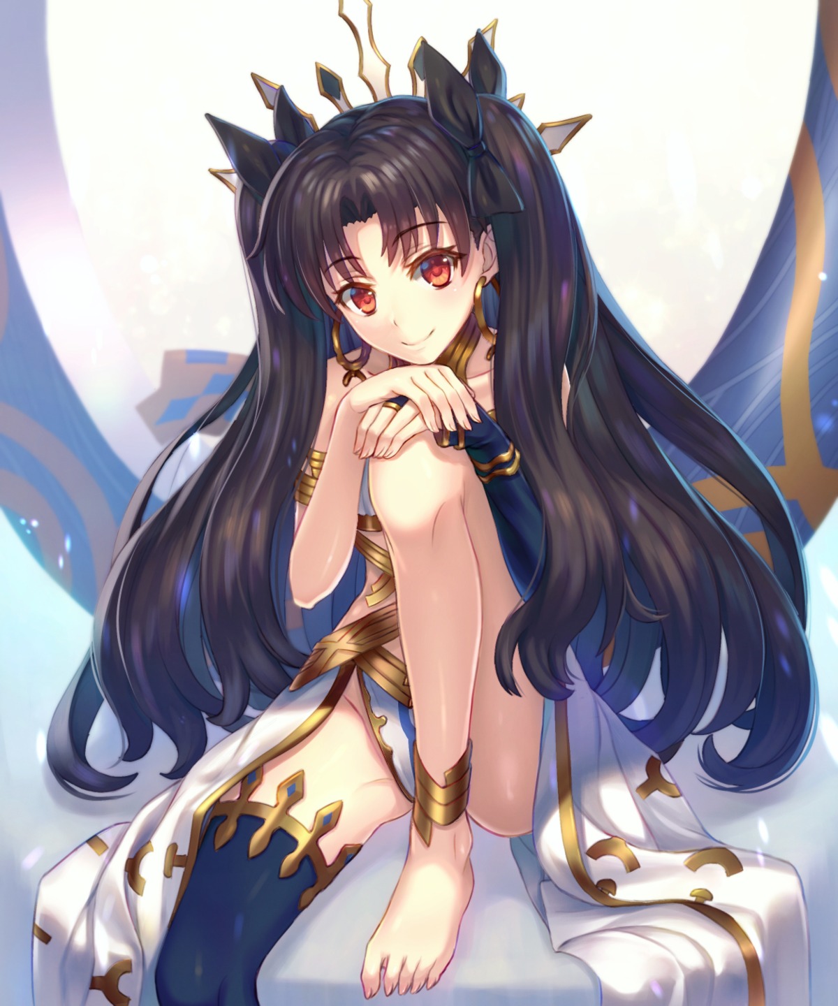 bikini_armor fate/grand_order feet ishtar_(fate/grand_order) kaina_(tsubasakuronikuru) thighhighs toosaka_rin