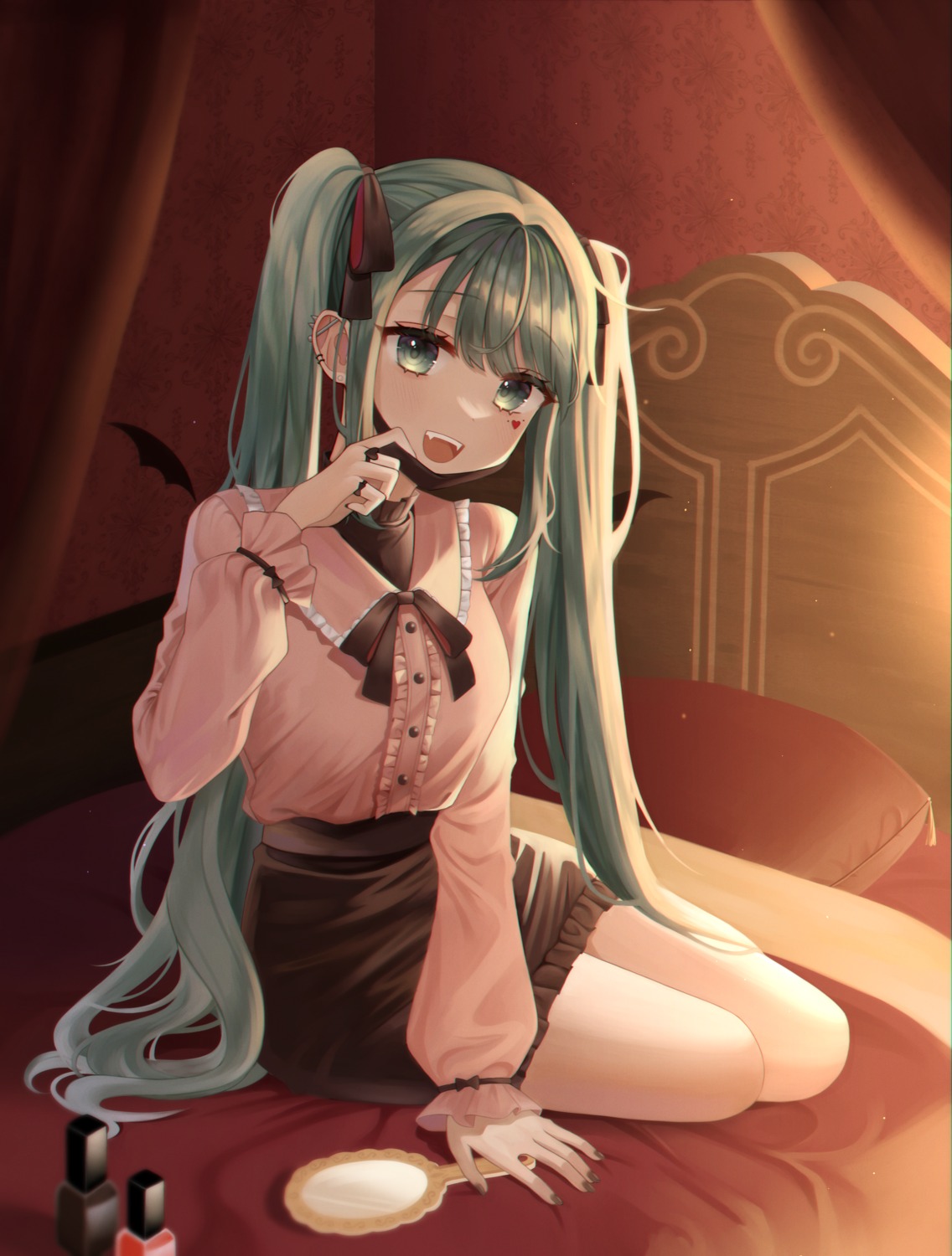 hatsune_miku vampire_(vocaloid) vocaloid wings wolla