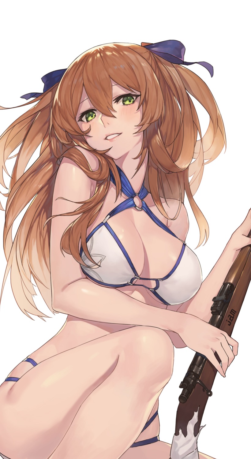 bikini cleavage girls_frontline gun nandade9 springfield_(girls_frontline) swimsuits