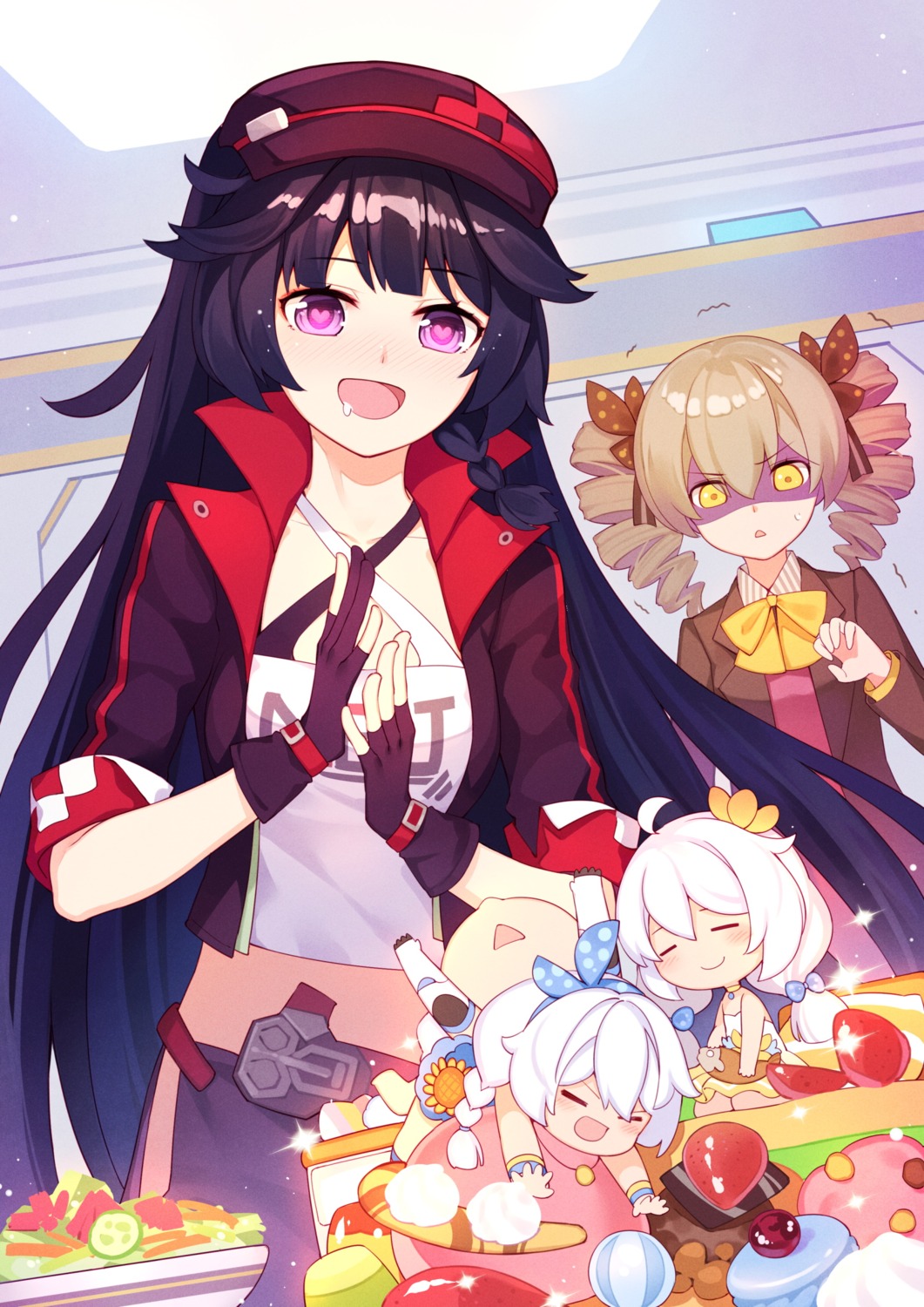 benghuai_xueyuan bronya_zaychik chibi honkai_impact kiana_kaslana raiden_mei tsubasa_tsubasa