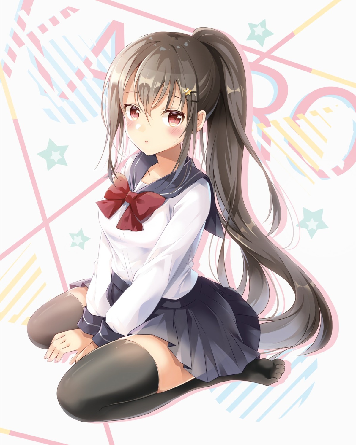 seifuku shiro_kuma_shake thighhighs