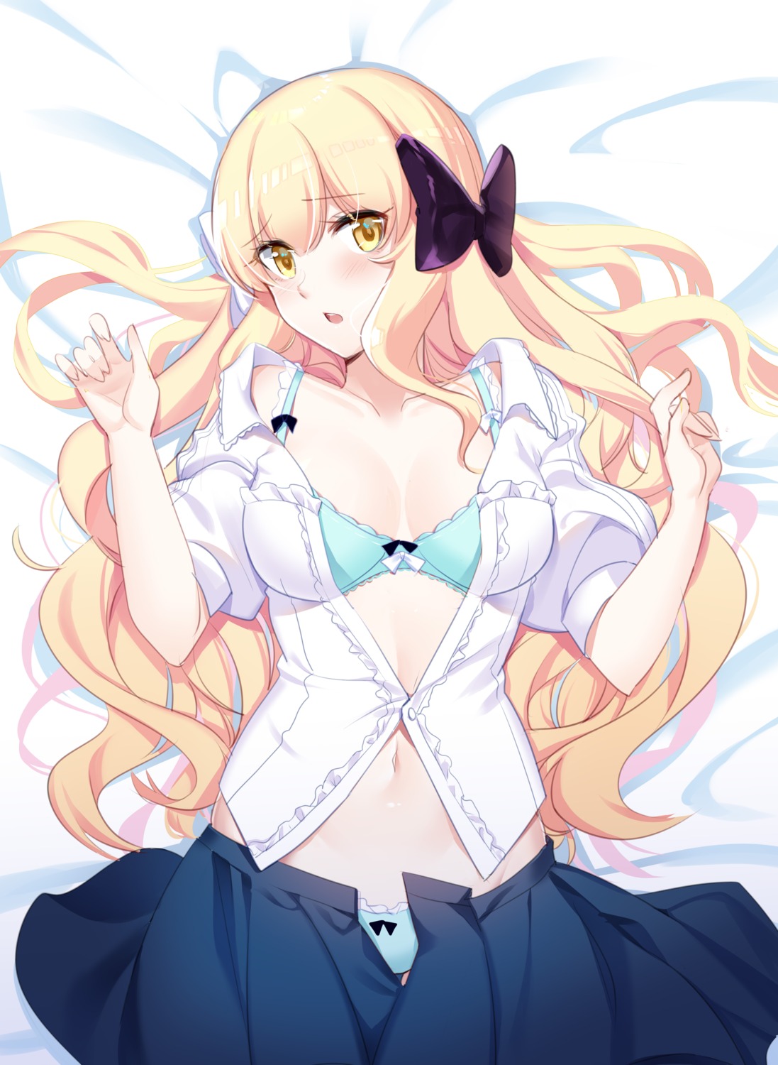 aer_(tengqiu) bra open_shirt pantsu princess_connect princess_connect!_re:dive sasaki_saren