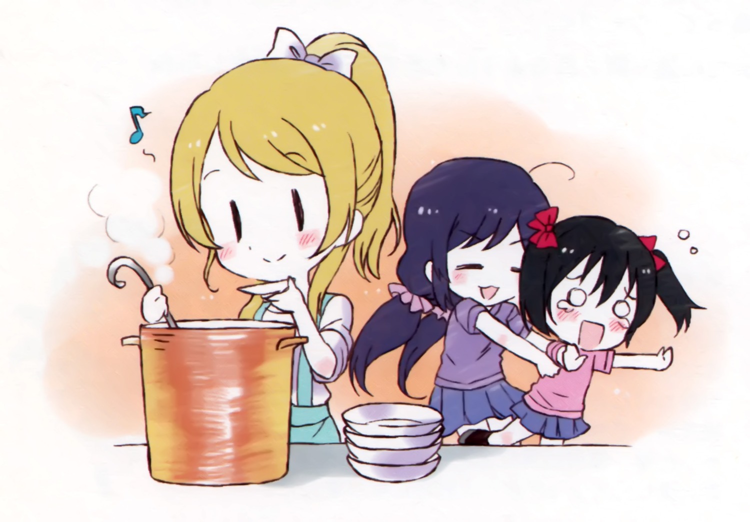 ayase_eli chibi kiyose_akame love_live! screening toujou_nozomi yazawa_nico