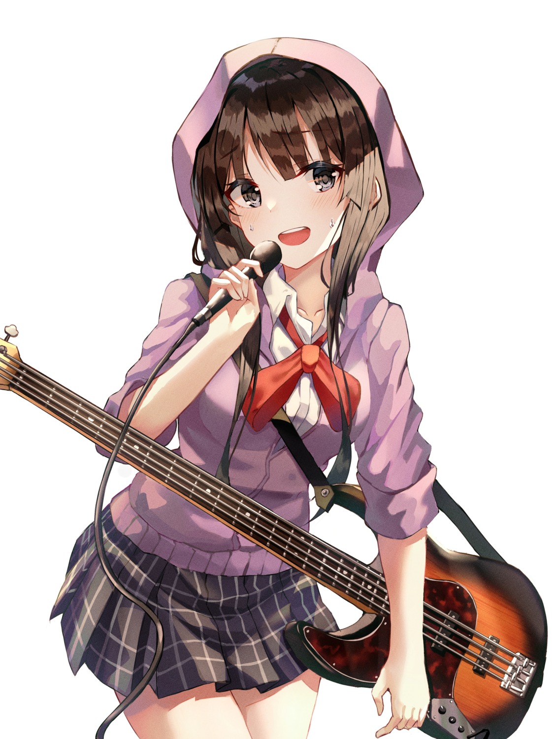 akiyama_mio guitar k-on! kerno seifuku sweater