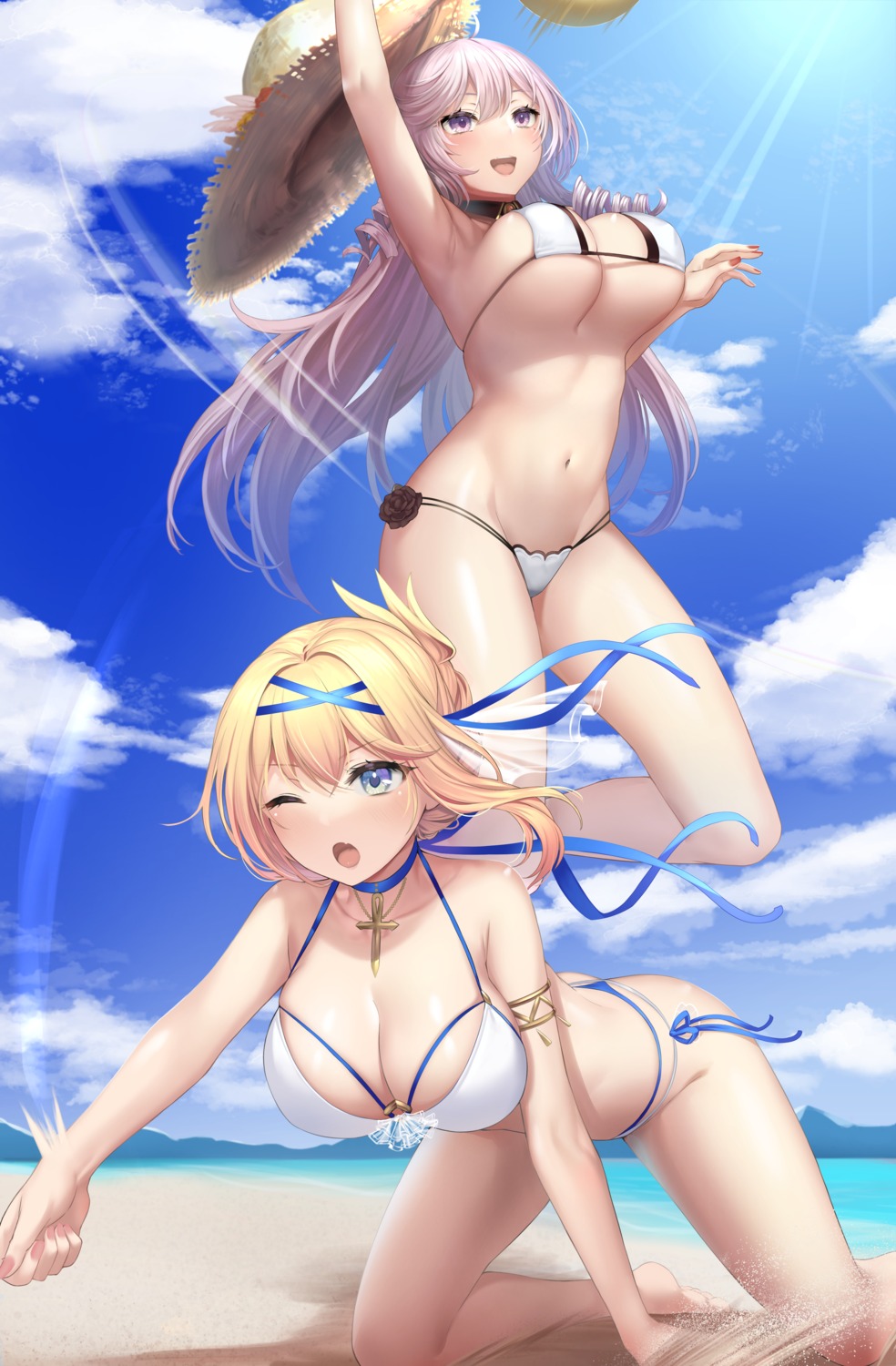 algerie_(azur_lane) azur_lane bikini jeanne_d'arc_(azur_lane) mizuya_nao swimsuits