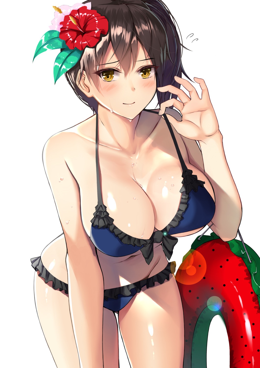 atelier_yuu bikini cleavage kaga_(kancolle) kantai_collection swimsuits