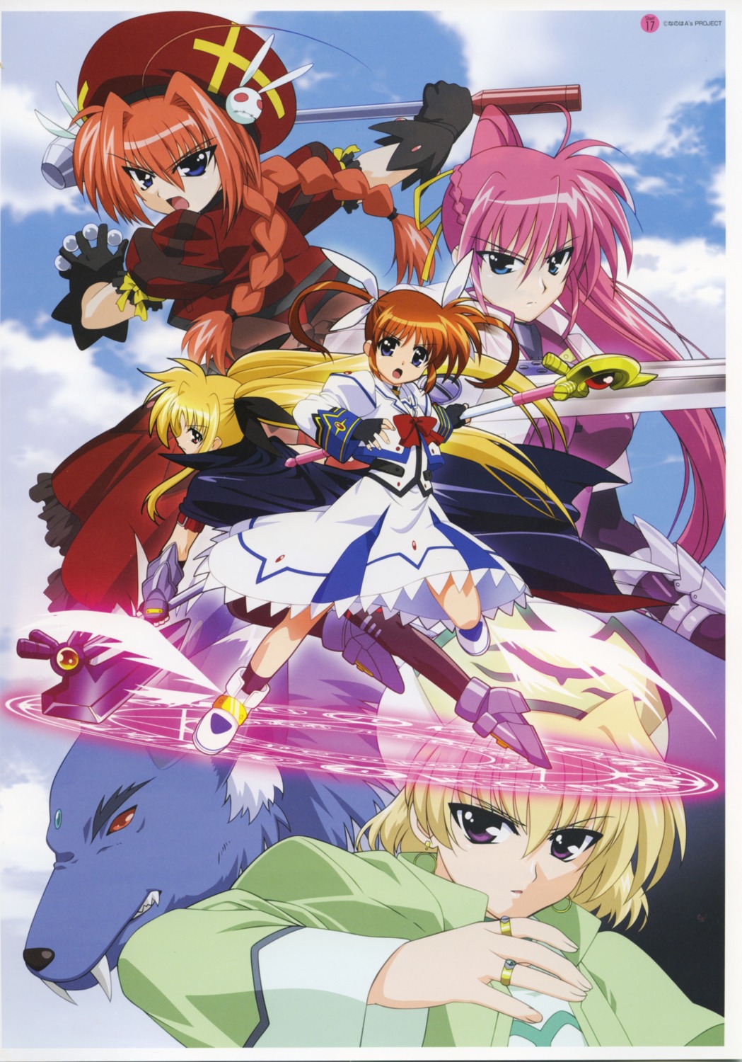 fate_testarossa mahou_shoujo_lyrical_nanoha mahou_shoujo_lyrical_nanoha_a's okuda_yasuhiro shamal signum takamachi_nanoha vita zafira