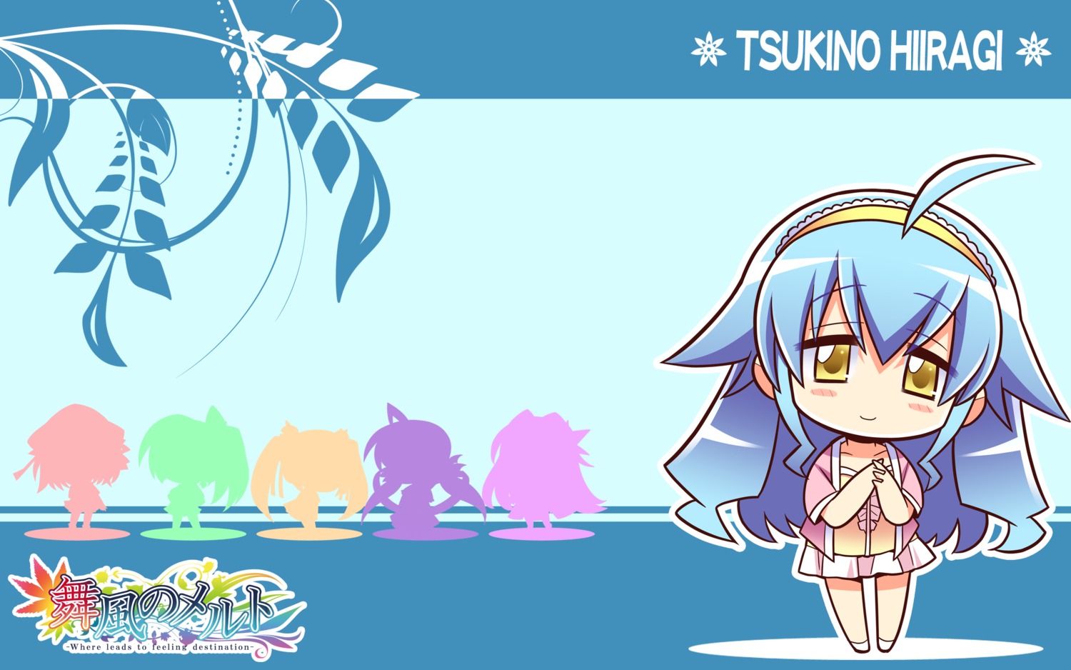 chibi hiiragi_tsukino komowata_haruka maikaze_no_melt wallpaper