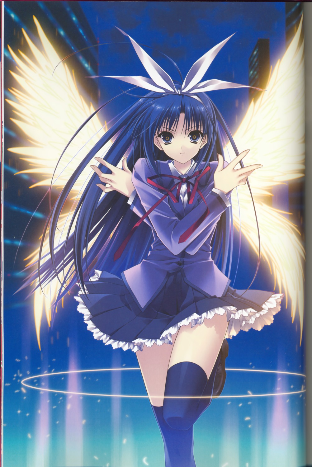 aquarian_age binding_discoloration seifuku suzuhira_hiro thighhighs wings