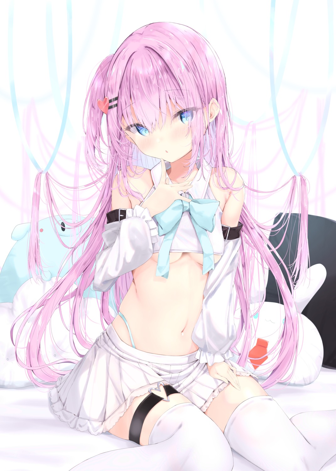 fairy_eye garter loli no_bra sakuraba_moeka thighhighs underboob