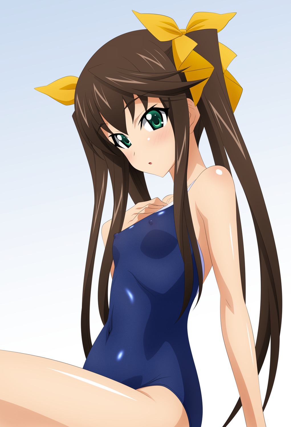 erect_nipples huang_lingyin infinite_stratos loli over_drive swimsuits wave_ride