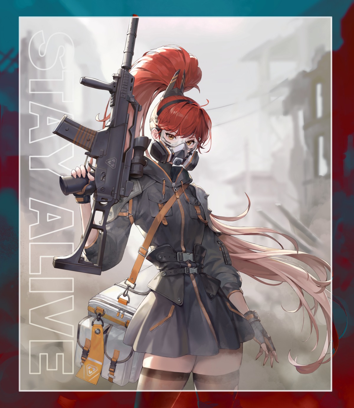 gun leeko thighhighs uniform