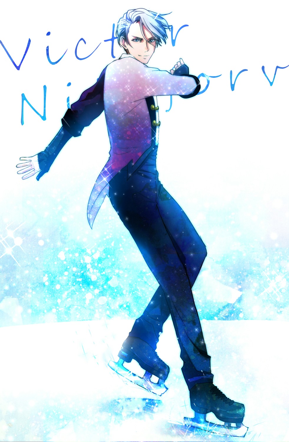 honchu ice_skating male victor_nikiforov yuri!!!_on_ice