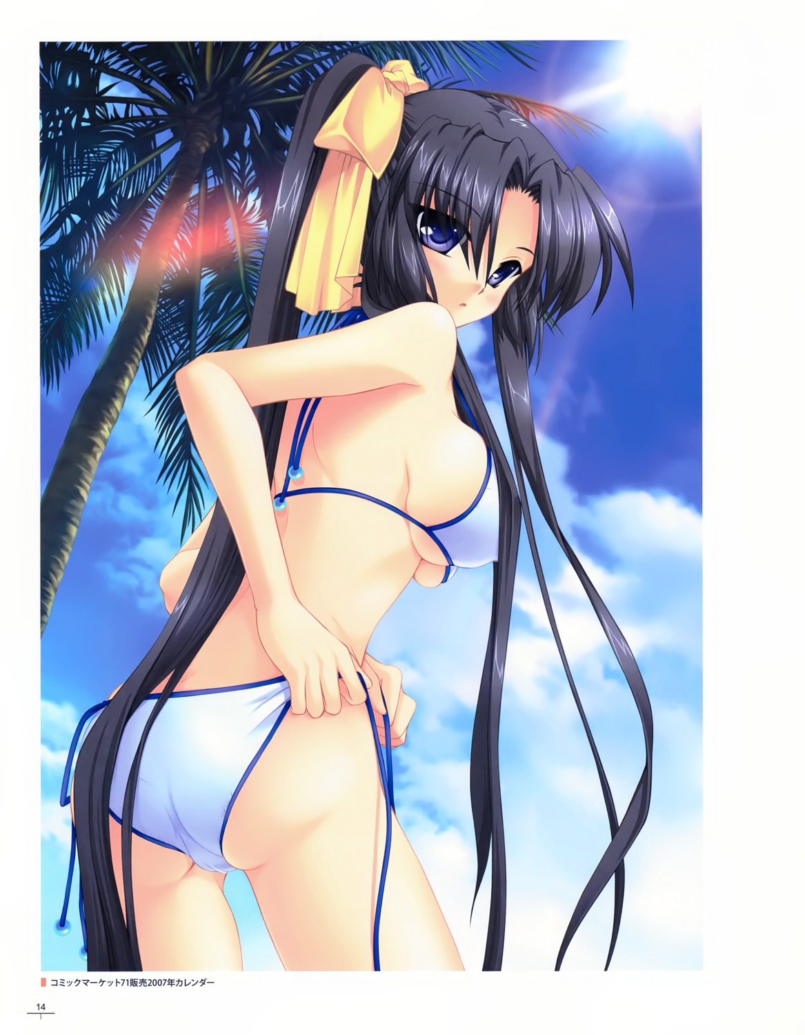 ass bikini hinoue_itaru key kurugaya_yuiko little_busters! swimsuits