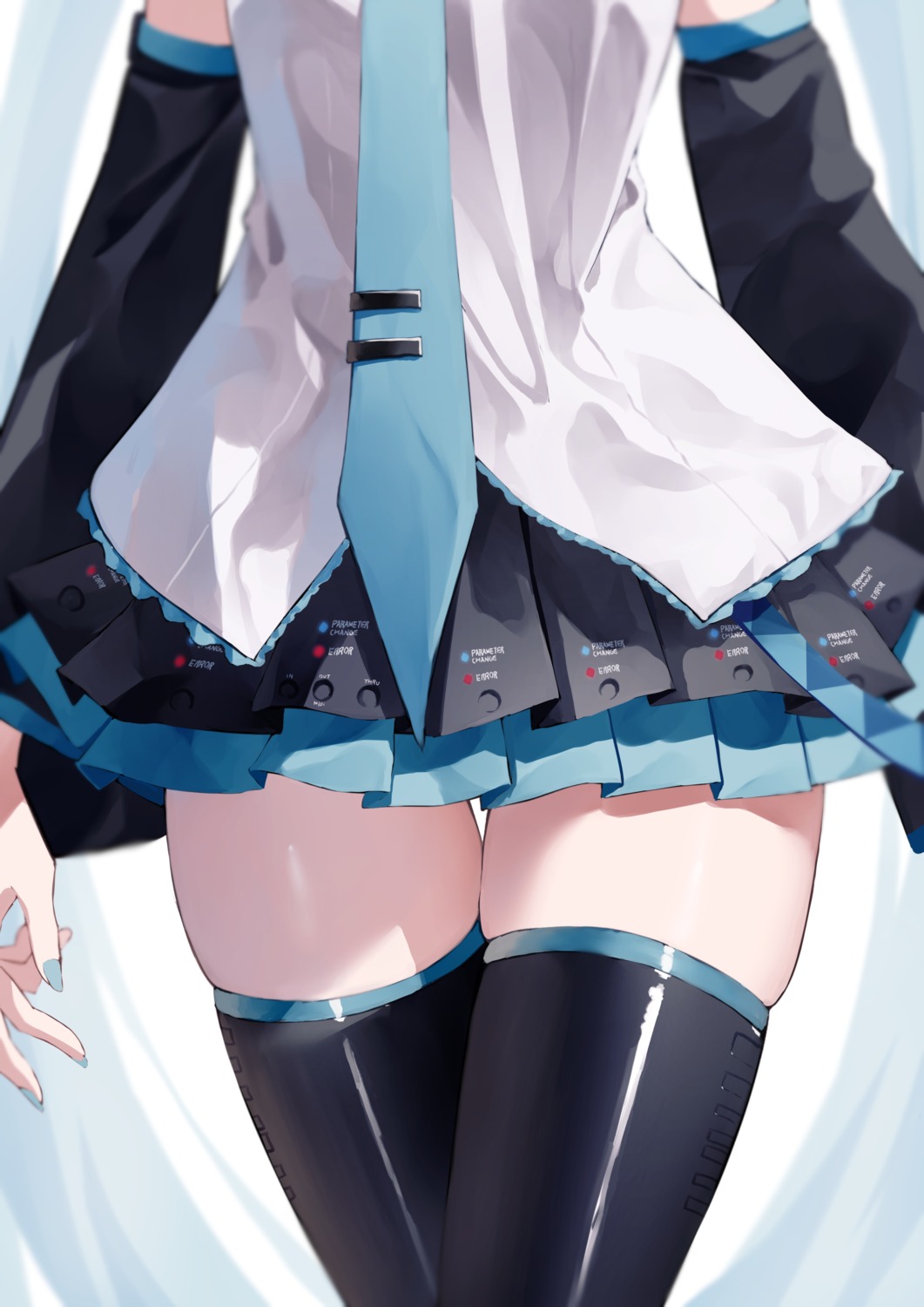 hatsune_miku shun'ya_(daisharin36) thighhighs vocaloid