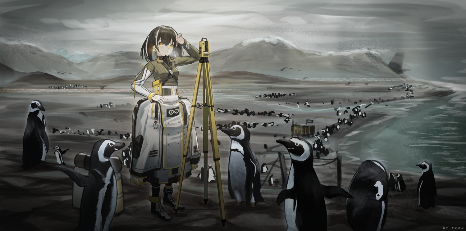 arknights bodysuit even_(even_yiwen) magallan_(arknights) penguin