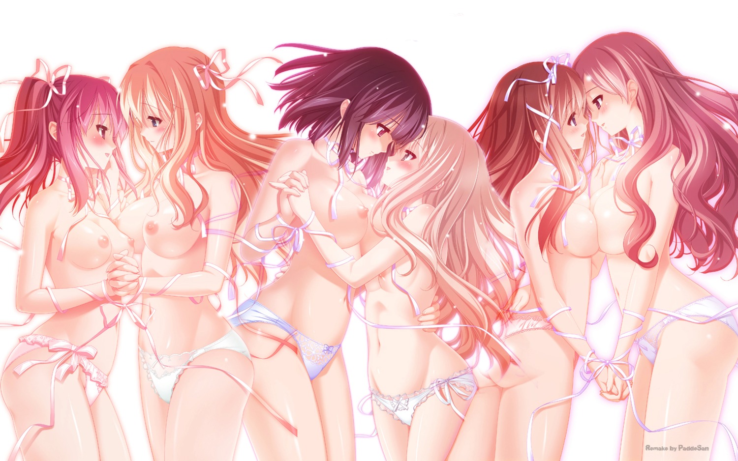 kani_biimu kawamura_reo kitajima_kaede kitajima_sara matsubara_yuna nipples oda_nanami pantsu sawaguchi_mai sono_hanabira_ni_kuchizuke_wo symmetrical_docking topless wallpaper watermark yuri