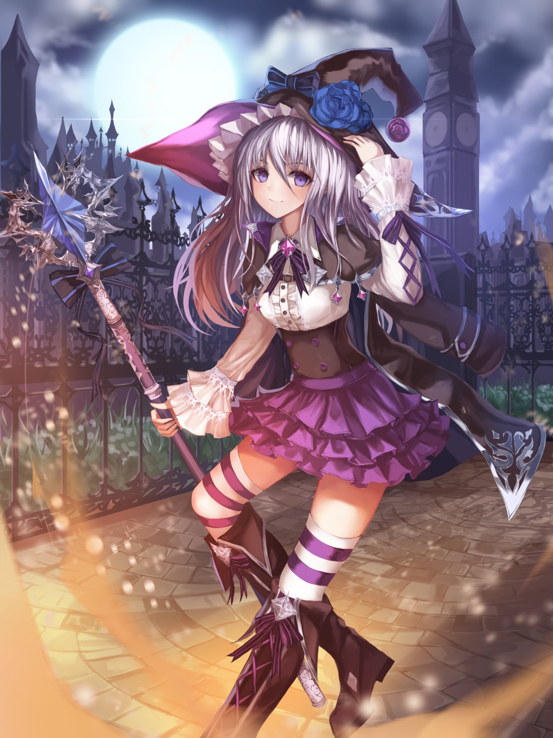 luc_(kor) thighhighs weapon witch