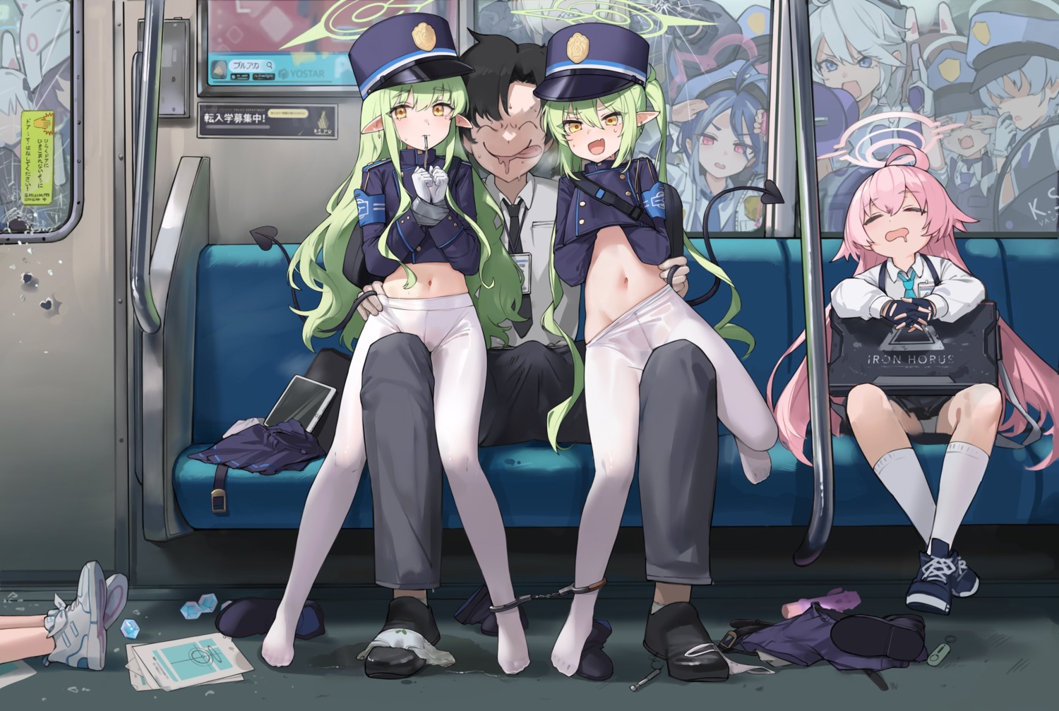 animal_ears arona_(blue_archive) blue_archive bondage bunny_ears dildo halo kazekura_moe loli nakatsukasa_kirino nemugaki_fubuki ogata_kanna_(blue_archive) pantsu pantyhose pointy_ears police_uniform pussy_juice sawkm seifuku skirt_lift sorai_saki tachibana_hikari tachibana_nozomi tail takanashi_hoshino tsukiyuki_miyako uniform valkyrie_police_academy_student wet_clothes