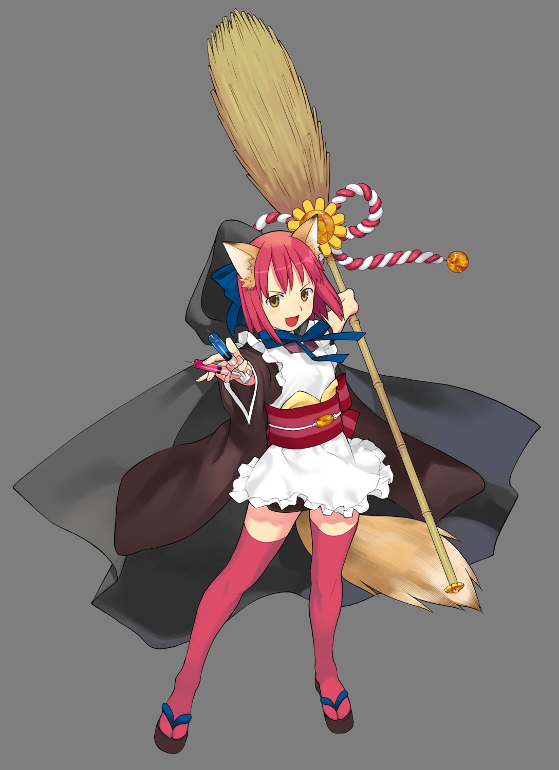 animal_ears kohaku magical_amber tail takenashi_eri transparent_png tsukihime type-moon