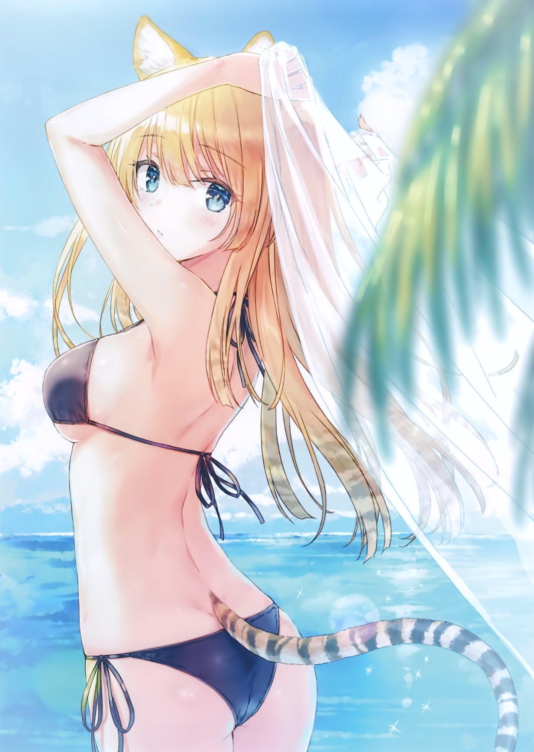 animal_ears ass bikini hiten swimsuits tail toranoana underboob