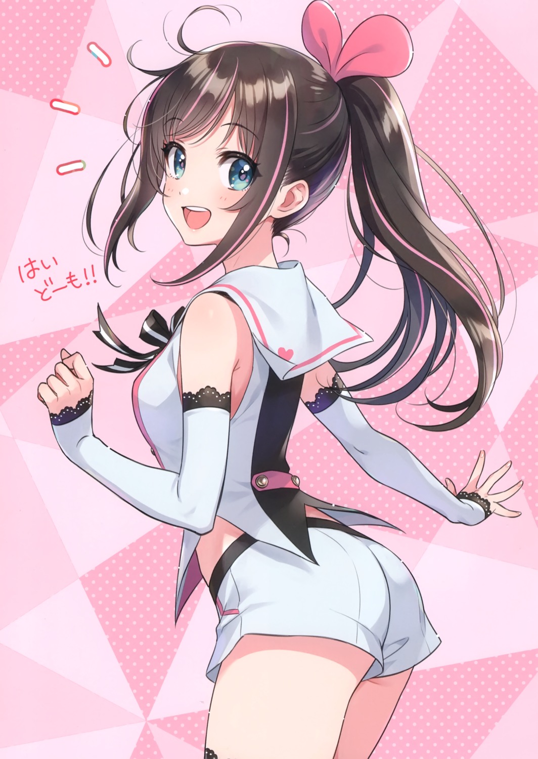 a.i._channel ass canvas kizuna_ai morikura_en thighhighs