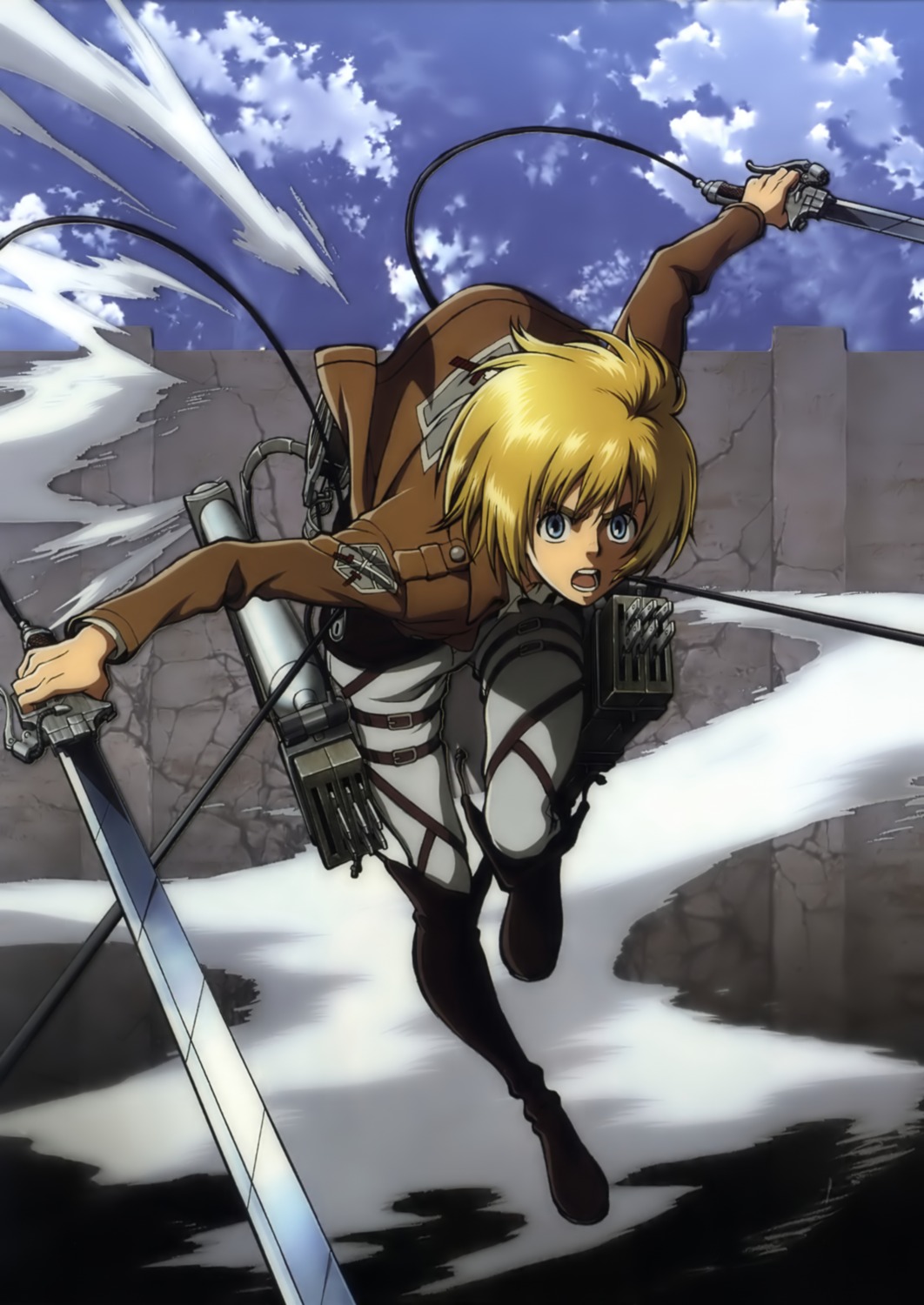 armin_arlelt male shingeki_no_kyojin sword tagme