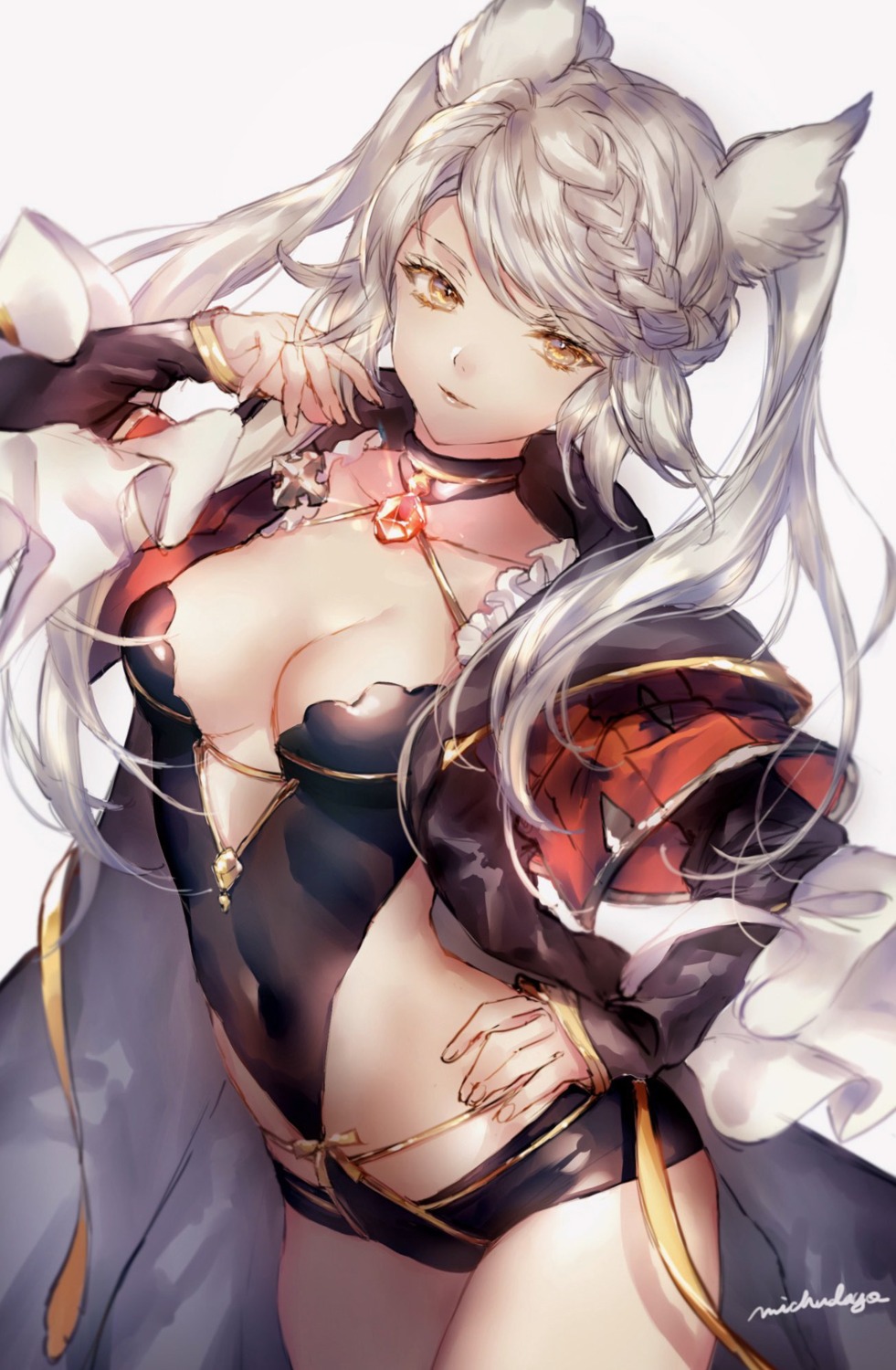 animal_ears granblue_fantasy michudx no_bra