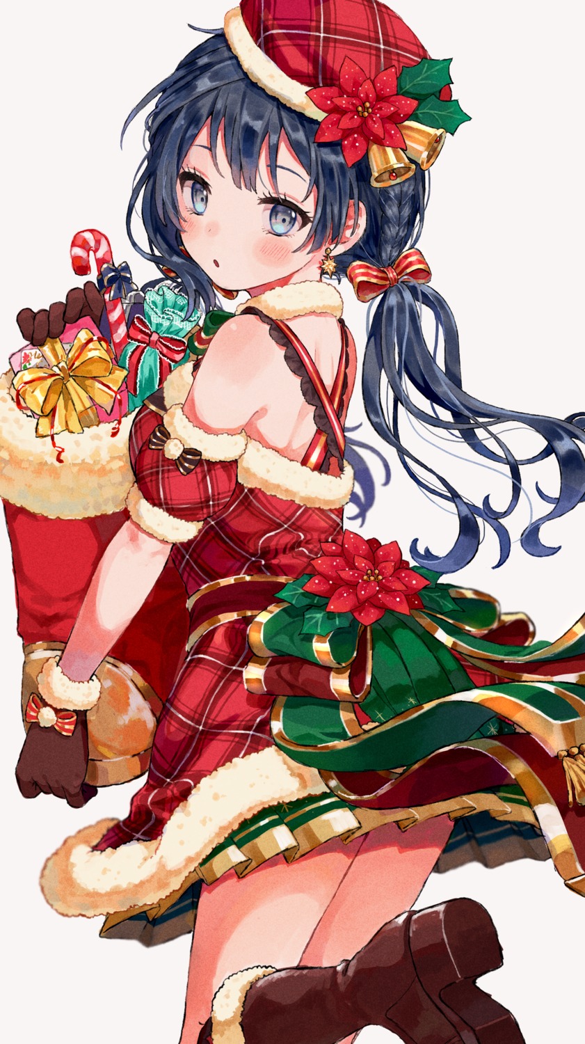 christmas dress love_live!_nijigasaki_high_school_idol_club myon_rio yuuki_setsuna