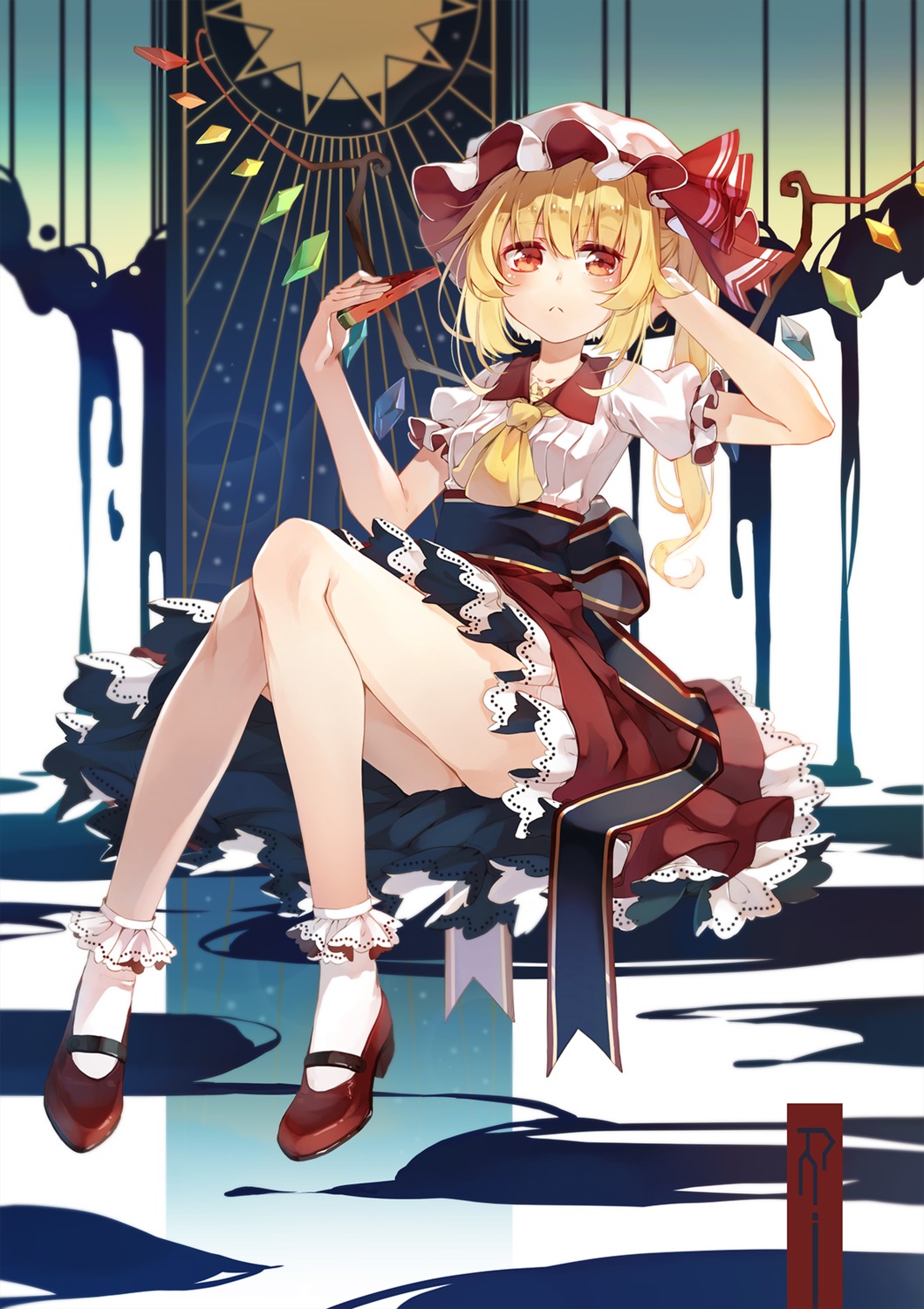 flandre_scarlet heels suannai_wanzi touhou wings