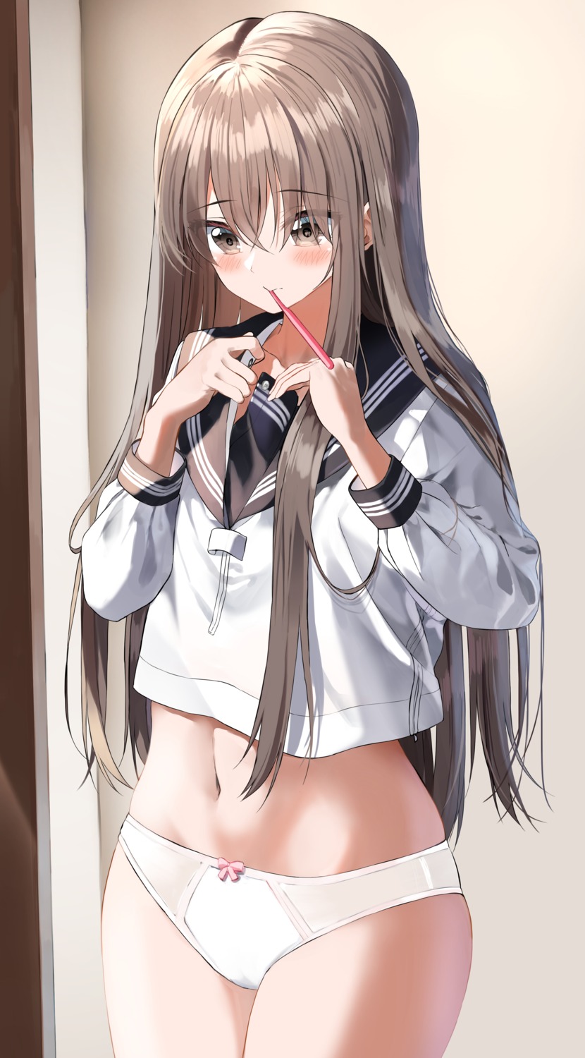 cameltoe pantsu pentagon_(railgun_ky1206) seifuku undressing