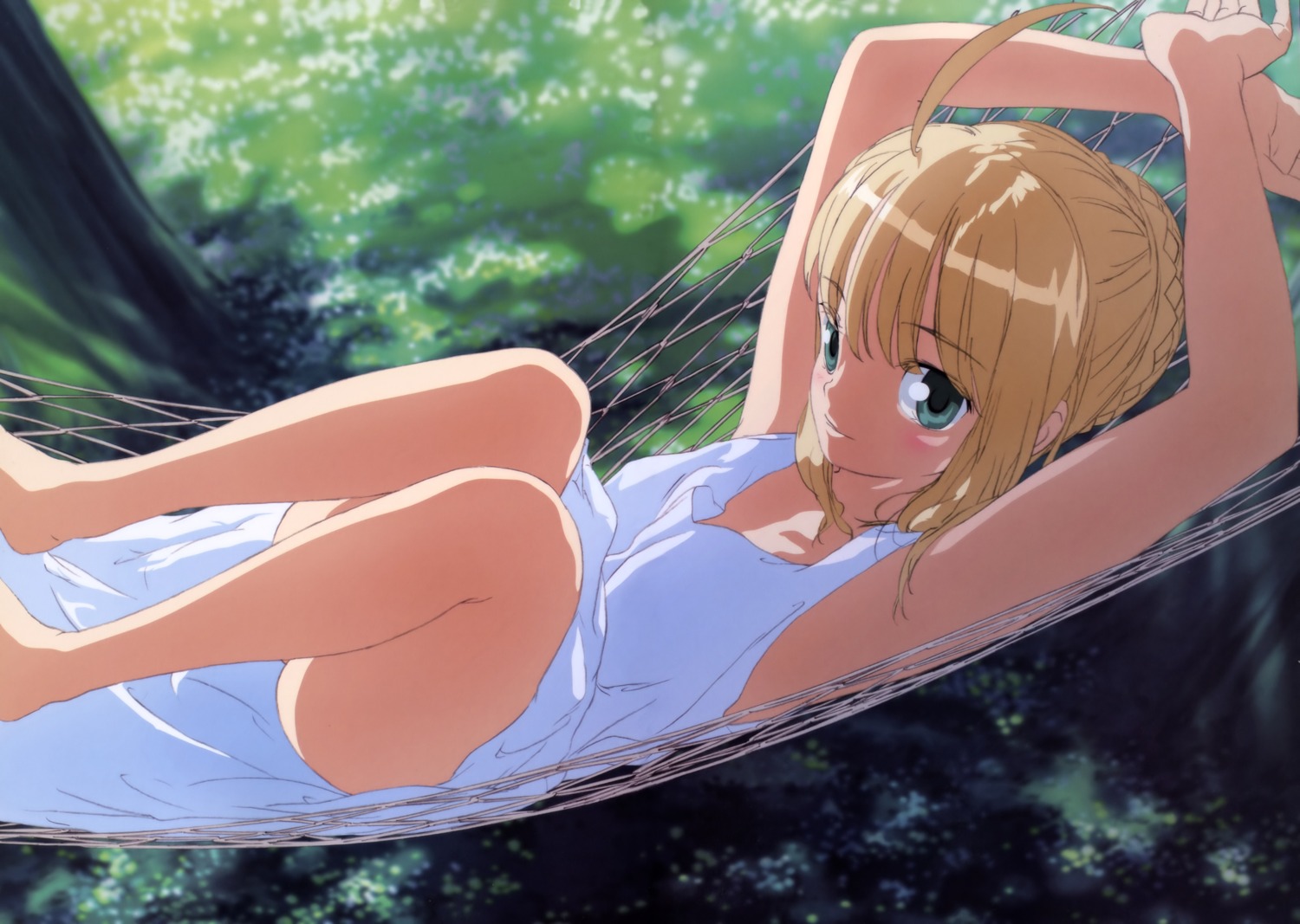 dress fate/stay_night kuwana_ikuo saber summer_dress