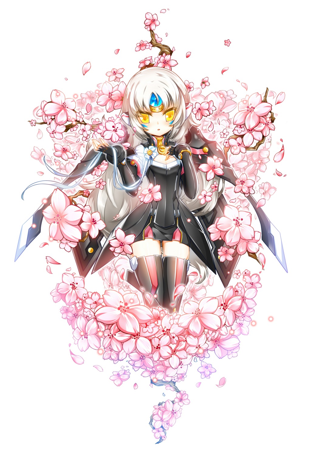 elsword eve_(elsword) poseich thighhighs