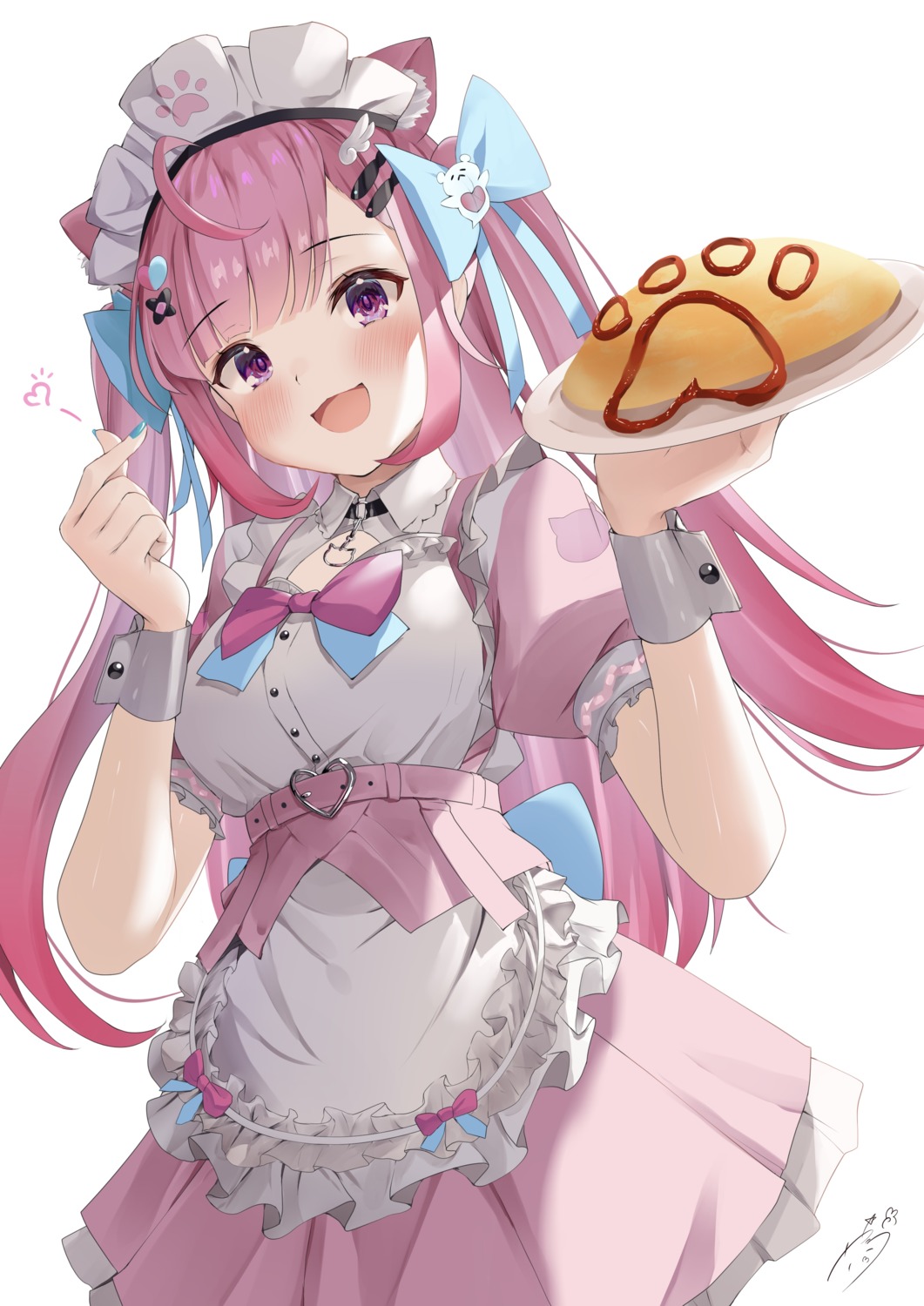 animal_ears indie_virtual_youtuber kairono3jou maid nekomimi waitress yuuki_sakuna