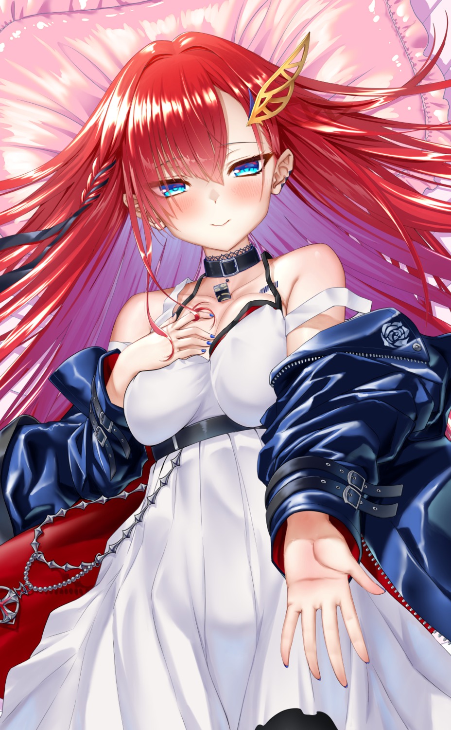 breast_hold cleavage dress shironeko_project sigma_rio tattoo