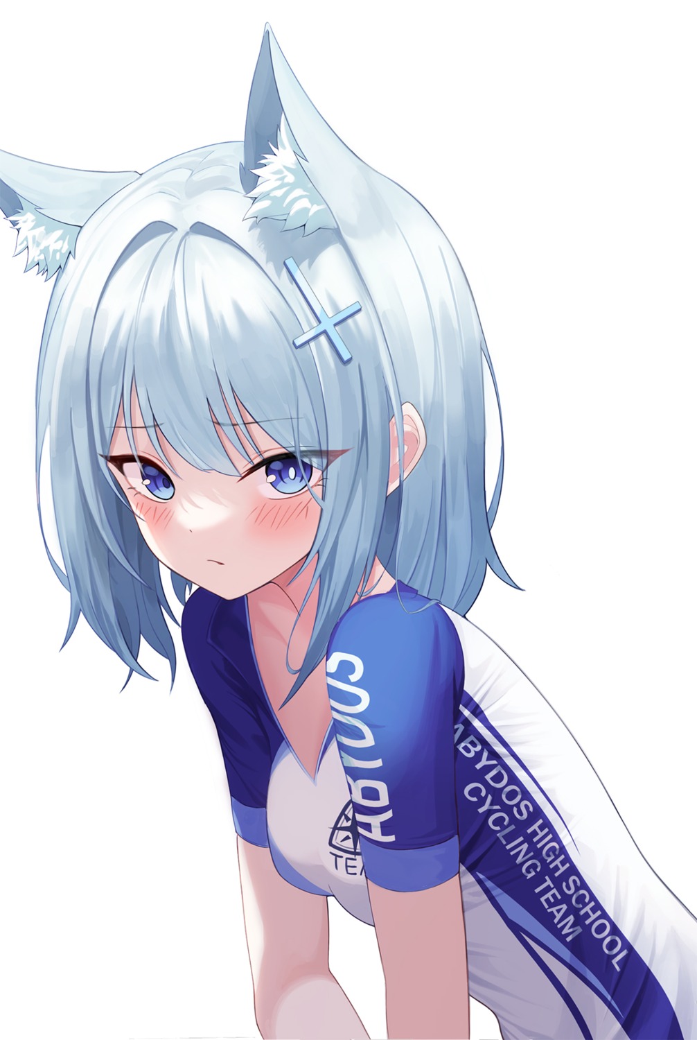 animal_ears blue_archive ju-ok nekomimi sunaookami_shiroko