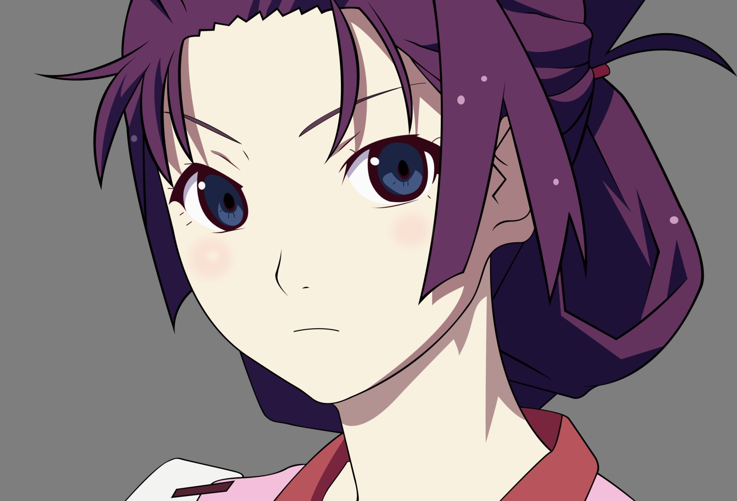 bakemonogatari monogatari_(series) senjougahara_hitagi transparent_png vector_trace