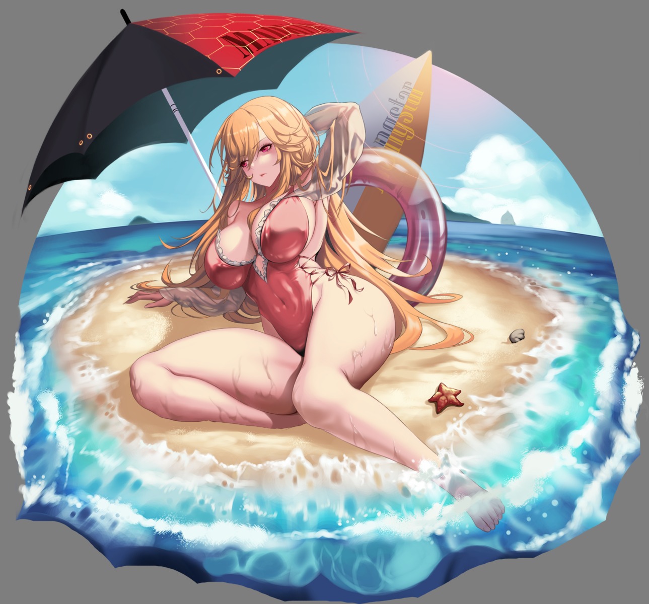 azur_lane mad_kimo richelieu_(azur_lane) swimsuits transparent_png wet