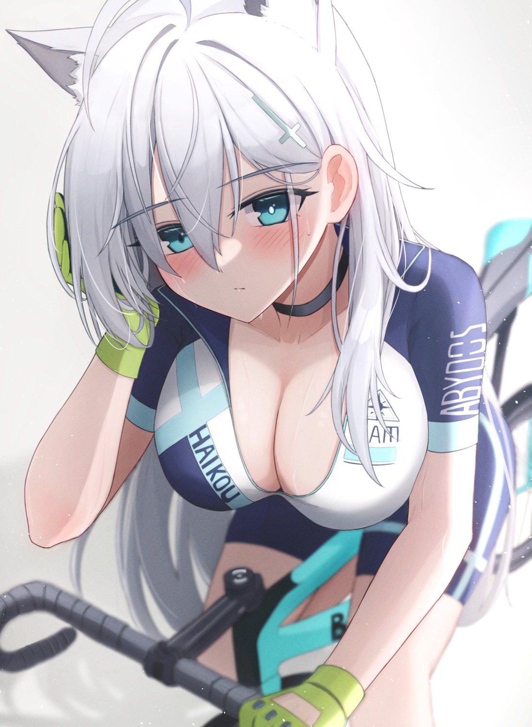 animal_ears bike_shorts blue_archive mofu07519 nekomimi shiroko_terror sunaookami_shiroko