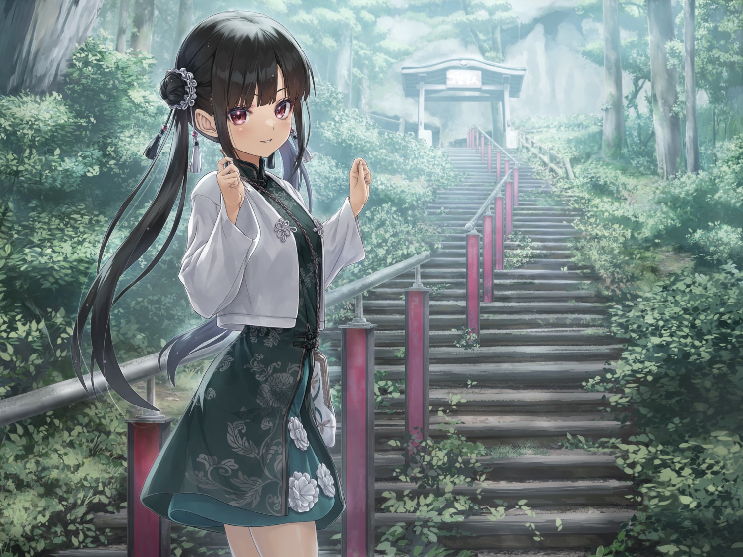 asian_clothes landscape maitetsu rail_romanesque raro suika_(maitetsu) taue_shunsuke